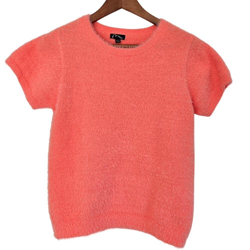 Coquette Balletcore Whisper Soft Watermelon Sorbet Crop Baby Tee Sweater XS